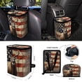 thumbnail image 4 of Renewold Deer American Flag 15 PCS Car Seat Cover Full Set, with Steering Wheel Cover Seat Belt Strap Cover Trash Cans Rear View Mirror Cover Cup Coaster Keychain Air Vent Storage Bag Universal Fit, 4 of 7