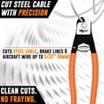 thumbnail image 2 of czcpp-Mutt Tools Steel Cable Cutters – Cable Cutters Heavy Duty for Steel Wire Rope – Cuts Wire Up to 5/32” in Diameter – Cuts Railing, Bicycle Brake Lines and Trucker Seals, 2 of 4