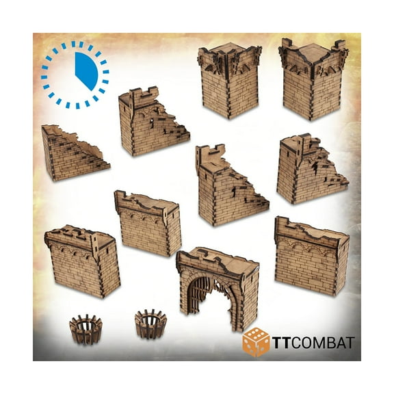 TT Combat Ruined Castle Walls New