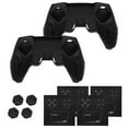 thumbnail image 3 of PlayVital 2 Set Silicone Case for ps5 Controller - Anti-Slip Premium Silicone Material|Futuristic CyberMech Design|Compatible with ps5 Official Charging Dock - Black, 3 of 9
