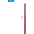 thumbnail image 2 of Luggage tag Loops, 100 Pcs PVC Loop Straps Bag Tag Loops Holders Worm for ID Card Bags Suitcase Label Fasteners, Red, 2 of 5