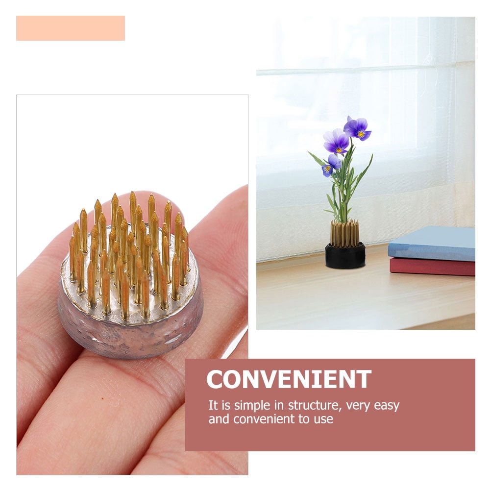 MLINS  3 Pcs Arrangement Flower Arranging Frog Copper Needle Dense Tool