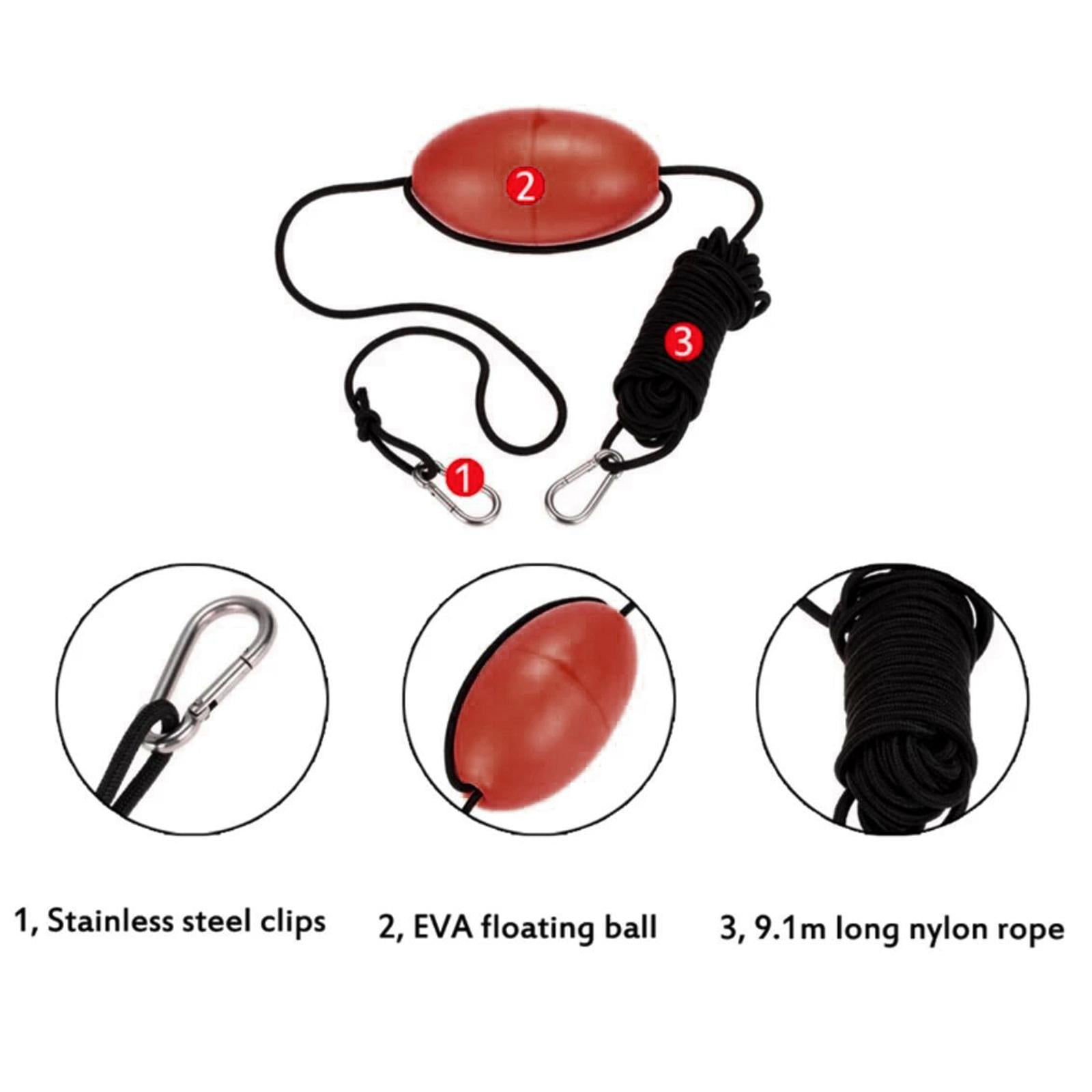 Kit Ancre Flottante Pour Kayak/canoë – Ligne De Jet 9.1m Avec Clip (jaune)