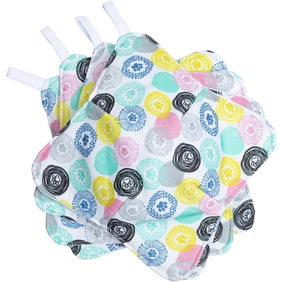 GreaterGood Paw Lover Bowl Cozy Set of 4 Microwave Safe Cozies for Hot Food, Reversible Paw Print Bowl Holders for Soup, Ice Cream & Microwave Use, Machine Washable