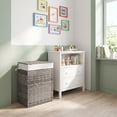 thumbnail image 6 of Nordic Hygge 23.8 Gal. Dove Gray Synthetic Rattan Laundry Hamper with Lid and Removable Liner, 6 of 8