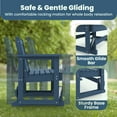thumbnail image 4 of LOYALICE Outdoor Glider Rocking Chair,2 Person Bench Swings for Outside,HDPE All-Weather Resistant 2-Person Loveseat, Patio Glider with 660LBS Capacity for Backyard Garden Porch, Navy Blue, 4 of 7