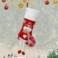 thumbnail image 5 of Horivan Large 18 Inch Christmas Stocking for Fireplace, Extra Long Knitted Holiday Stocking with Santa Snowman Reindeer Design, Festive Xmas Decor for Mantle Party Gifts Candy Bag, 5 of 8