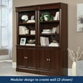 Sauder Palladia Library Bookcase with Doors, Select Cherry Finish