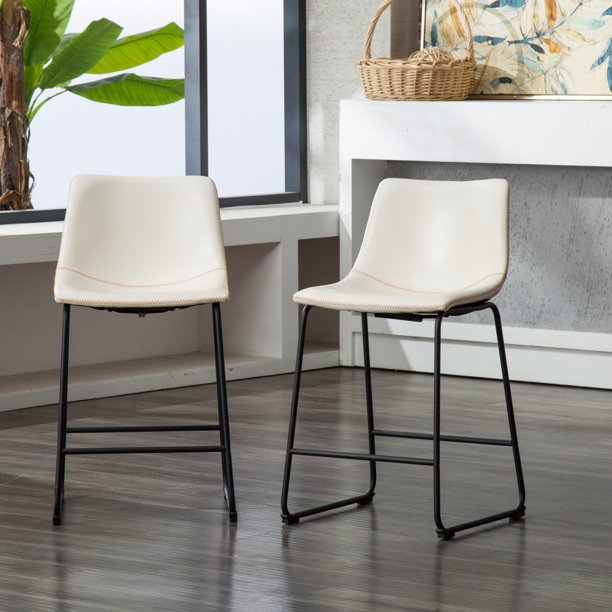 Roundhill Furniture Lotusville Vintage Counter Height Stools Set of 2