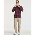 thumbnail image 5 of Real Essentials 3 Pack: Men's Long-Sleeve Flannel Button Down Plaid Casual Shirt (Available in Big & Tall), 5 of 6