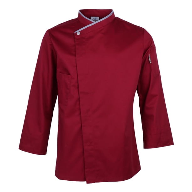 Chaqueta de chef para hombre y mujer Chaqueta de panadero Ropa de chef Ropa de trabajo para chef y catering Rojo l Yuyangstore Uniformes de chaqueta de chef