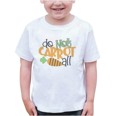 

7 ate 9 Apparel Kid s Happy Easter Shirts - Funny Carrot White T-Shirt 5T