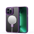 thumbnail image 3 of For Apple iPhone 11 (6.1") Magnetic Metal Matte Built-in Compatible with MagSafe Stand Hybrid Shock Armor TPU Cover ,Xpm Phone Case [ Purple ], 3 of 4
