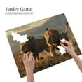 thumbnail image 2 of 1000-Piece Wooden Jigsaw Puzzle for Adults - Lions Running Savannah Sunset , Fun & Relaxing Family Game, No-Dust Interlocking Pieces, Perfect Wall Decor & Holiday Gift, 2 of 7