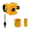 thumbnail image 1 of Kit de instalación de cerradura de puerta, 2 bujes ajustables, plantilla para cerradura de puerta, abridor de orificios, herrajes de precisión con Amarillo, 1 of 8