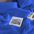 thumbnail image 6 of 5 Piece New Fluffy Pattern Comforter Set, 800 TC, 100% Egyptian Cotton, Super King Size Royal Blue Solid, 6 of 6