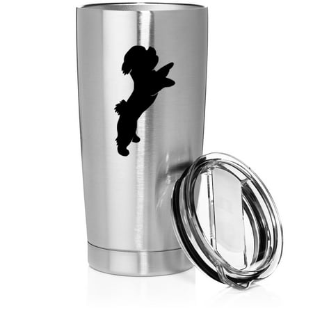 Smooth Body Tumbler Stainless Steel Vacuum Insulated Travel Mug Cup Gift Bichon Frise (20 oz Stainless Steel)