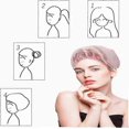thumbnail image 2 of Shower Cap, 3 Pieces Waterproof Shower Cap, Reusable Bathing Caps, for Shower, Spa, Makeup, 2 of 5