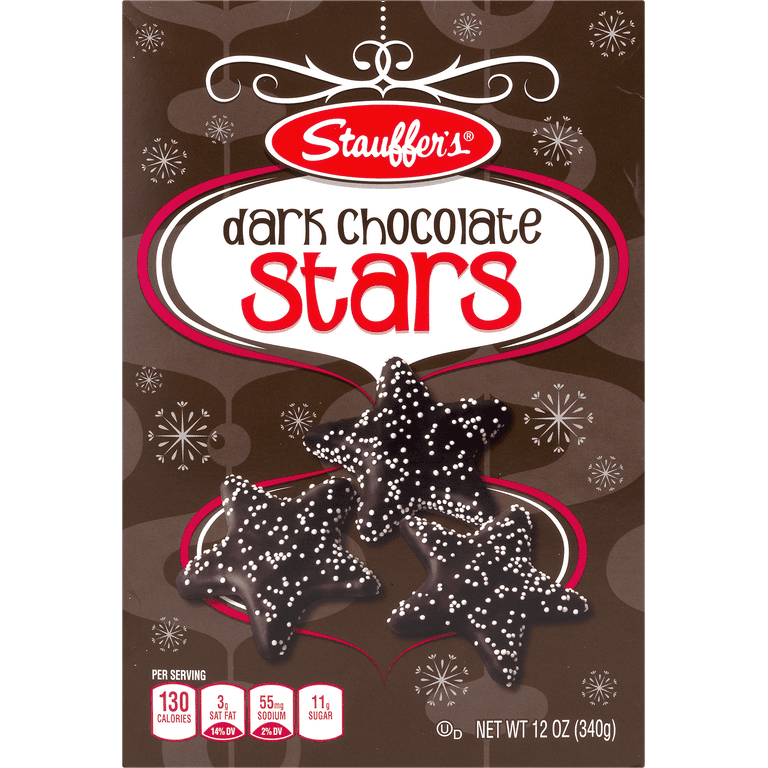 Stauffers Dark Chocolate Stars 12 oz. Box (3 Boxes) - Walmart.com