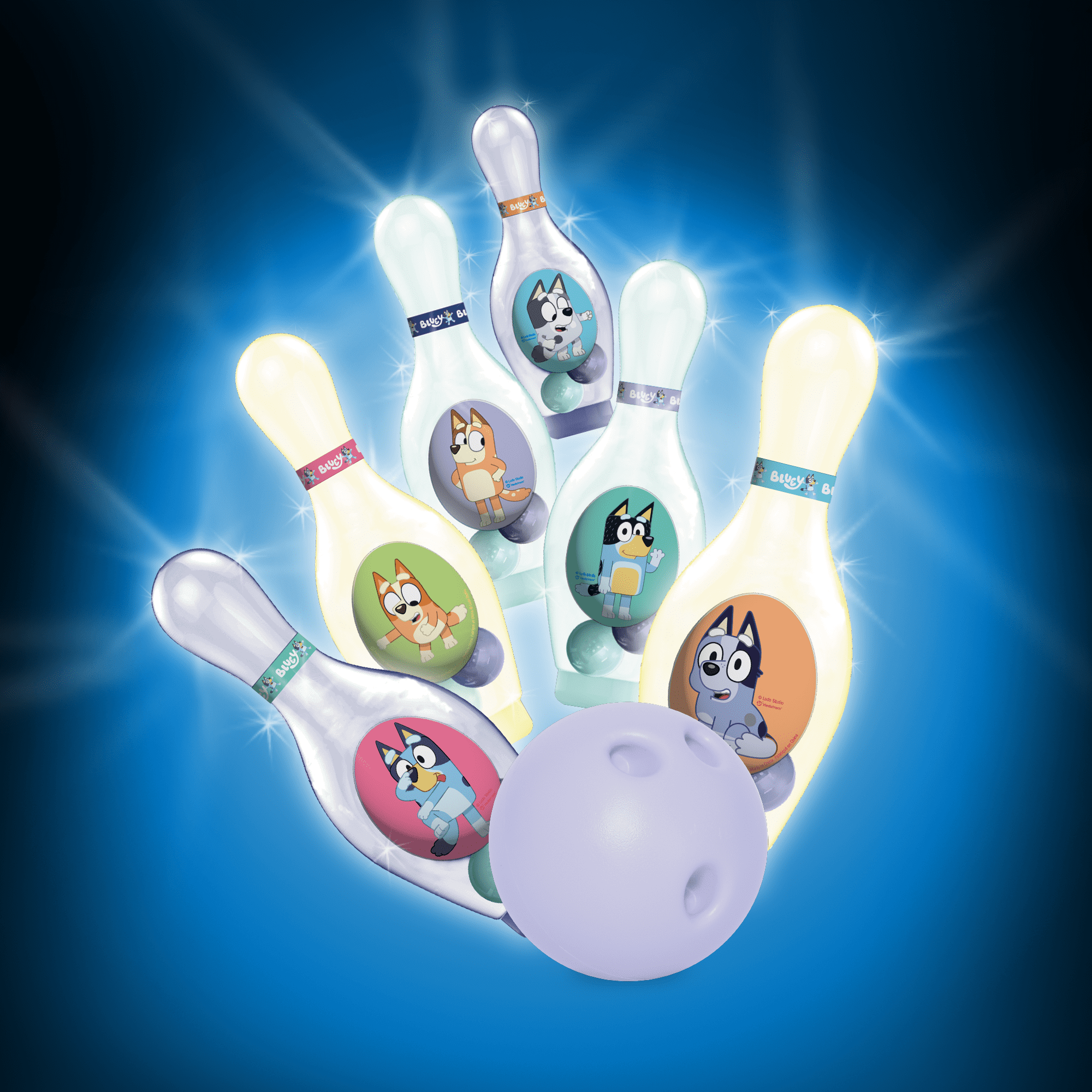Hedstrom Kids Light Up Bowling Set, Bluey