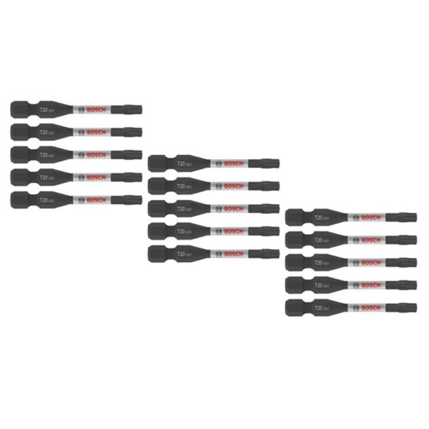 Brocas eléctricas para atornillar Bosch ITDT20215 Torx #20, paquete de 15
