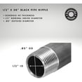 thumbnail image 7 of Ironwerks Designs 1/2" x 36" Industrial Decor Iron Pipe Fittings - Threaded Pipe Nipple, Black Pipe Shelving Industrial Table Legs - [10 Pack], 7 of 7