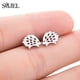 thumbnail image 1 of Pendientes de animales de acero inoxidable 100% para mujeres y niñas, bonitos pendientes de zorro, delfín, mariposa, conejo, dinosaurio, perro, joyería negra de murciélago, 1 of 2