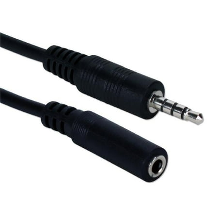 - qvs cc411-12 12 ft. & 3.5 mm 3 ring mini stereo headset mic & audio extension cable