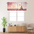 thumbnail image 2 of Valentine's Day Window Curtain Valance Romantic Heart Tree Eiffel Tower Sweet Love Rod Pocket Window Valance for Living Room Bathroom Bedroom Kitchen 54 by 18 in, 1 Panel, 2 of 6