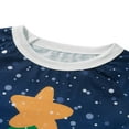thumbnail image 4 of Family Matching Christmas Pajamas Set   Snowflake Tree Print Long Sleeve Tops Long Pants for Parents Kids, 4 of 8