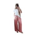 thumbnail image 4 of Women's High Waisted Drawstring Pockets Wide Leg Pants Woman Plaid Trousers for Casual Summer HOT Red XXL, 4 of 10