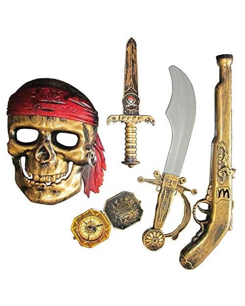 Pirate Accessory Dress Up Kit 5 PC Kids Pirate Costume Accessories