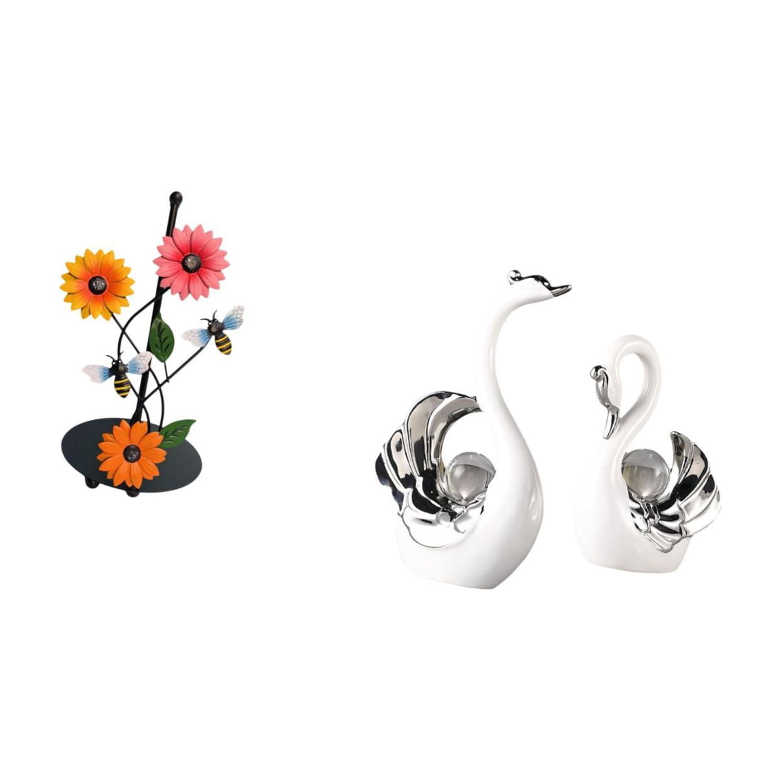 Fiocias Toilet Paper Holder Paper Towel Holder Countertop Swan Statue Modern Ceramic Animals Sculpture Decoration Artistic Iron Ceramic Material Sui