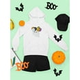 thumbnail image 3 of Cute Ghost With Spooky Balloons Hoodie Juniors -Image by Shutterstock,  Small, 3 of 4