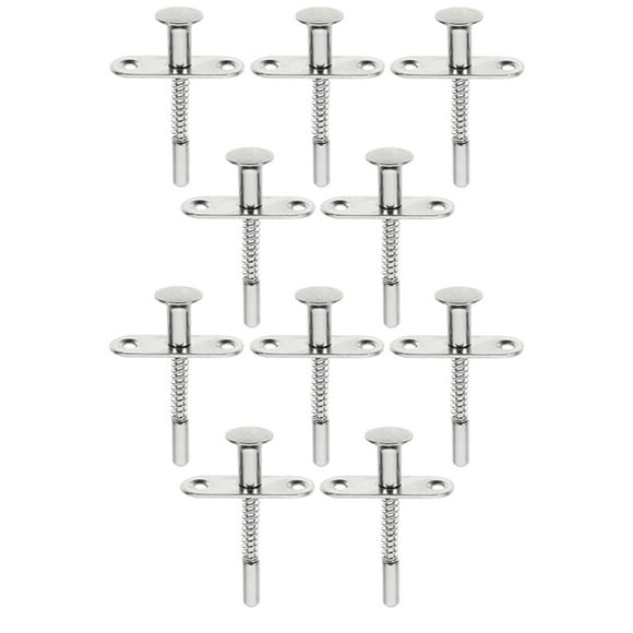 FRCOLOR Loquets à Piston 10 Pcs Loquets à Piston Acier Inoxydable Rangement Porte Levage Tige de Réglage Loquet,2.05"X1.69"X0.67 Pouces