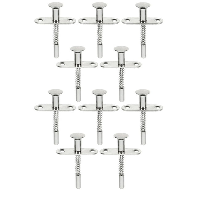 FRCOLOR Loquets à Piston 10 Pcs Loquets à Piston Acier Inoxydable Rangement Porte Levage Tige de Réglage Loquet,2.05"X1.69"X0.67 Pouces