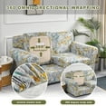 thumbnail image 5 of Eco-Ancheng 3 Piece Stretch Sofa Covers for 2 Cushion Couch Printed Sofa Slipcover with 2 Individual Cushion Covers Furniture Protector for Living Room Chairs with Elastic Bottom, Loveseat，09, 5 of 7