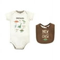 thumbnail image 3 of Hudson Baby Infant Boy Cotton Sleep and Play, Bodysuit and Bandana Bib Set, Dinosaur Adventures, 0-3 Months, 3 of 4