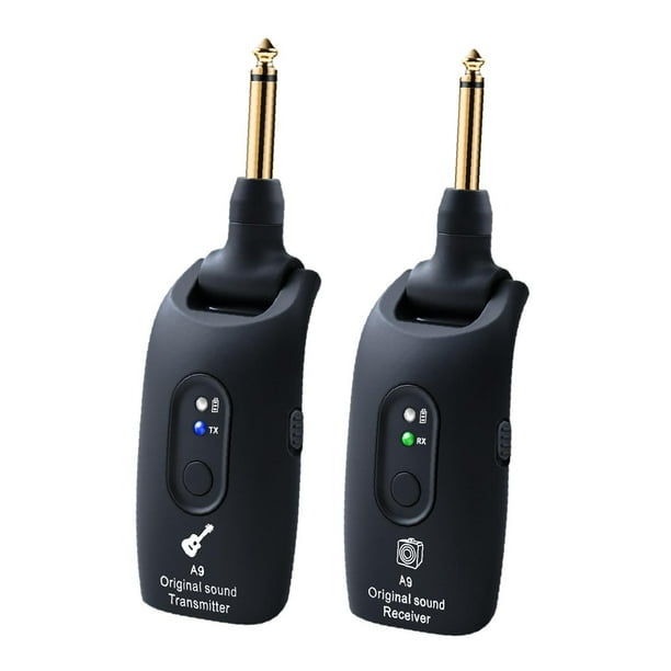Receptor y transmisor de Audio inalámbrico perfecl para guitarra 2 uds negro