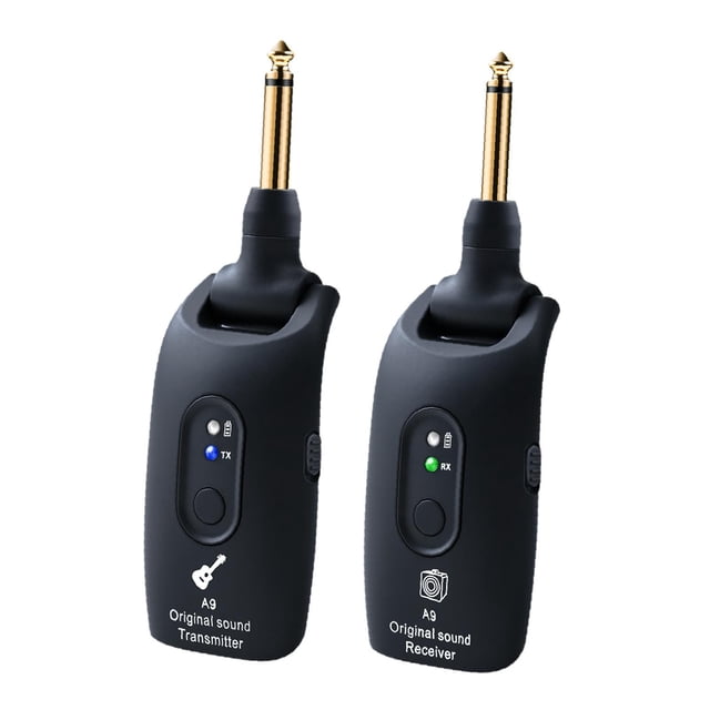 Receptor Transmisor de Audio Hugo 2 Piezas inalámbrico para guitarra Violines negro