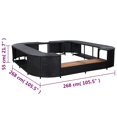 thumbnail image 5 of vidaXL Square Spa Surround Black 268 x 268 x 55 cm Poly Rattan, 5 of 5