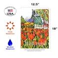 thumbnail image 2 of Toland Home Garden Windmill And Tulips Welcome Flower Flag Double Sided 12x18 Inch, 2 of 5