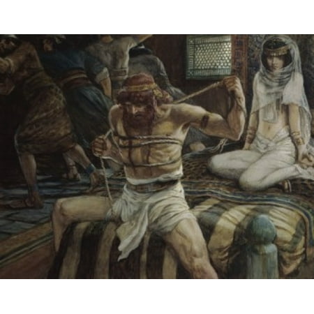 Samson Breaks his Cords James Tissot (1836-1902French) Jewish Museum New York Canvas Art - James Tissot (18 x