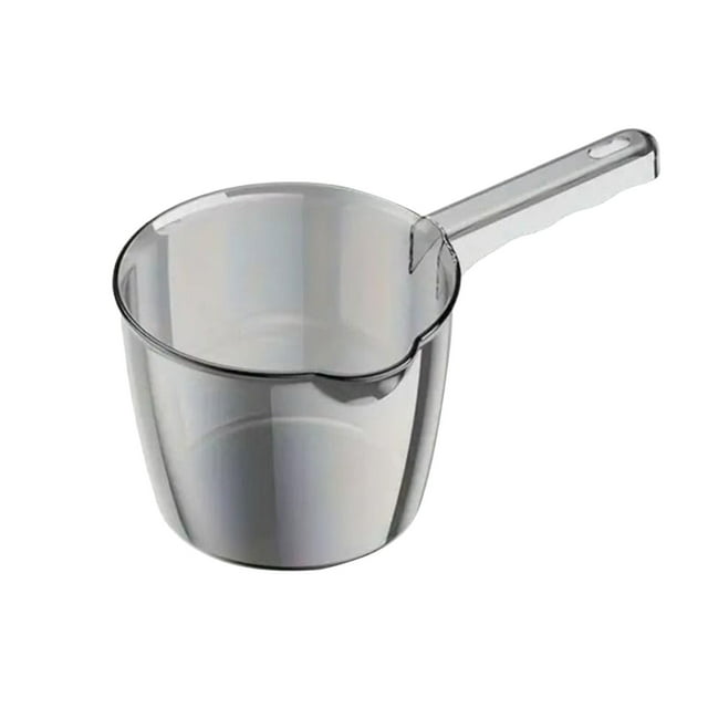 Transparent Long Handle Kitchen Water Spoon with Spout for Bath and Efficient Pouring Hanging Strainer Design