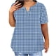 thumbnail image 1 of Camisetas Casuales de las Mujeres Largo Casual Impreso Cuello Redondo Suelto Top, Camiseta de Verano de Manga Corta, 1 of 5