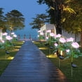 thumbnail image 6 of Harpi Solar Lights Outdoor Clearance, Solar Garden Lights Decor, Solar Flowers Decorative Lights with 3 Rose Flowers, 7 Color Changing Waterproof Solar Flowers for Outside Yard Pathway Decoration, 6 of 9