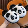 thumbnail image 2 of JAJAHO Boys Girls Cozy House Slippers Warm Plush Winter Slipper Kids Cute Panda Indoor Shoes Non- Sole, 2 of 9
