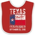 thumbnail image 3 of Inktastic Established December 29, 1845 Texas Flag Boys or Girls Baby Bib, 3 of 4