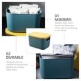 thumbnail image 2 of Raindrops 1Pack Rectangular Blue Plastic Storage Box for Moving and Storing Home Sundries 26X18.7X16.2CM, 2 of 8