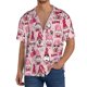 thumbnail image 1 of Balery Garden Gnomes Camisa Casual de Manga Corta con Botones para Hombre, Texturizada, Estilo Cubano, para Playa, Verano-3X-Large, 1 of 5